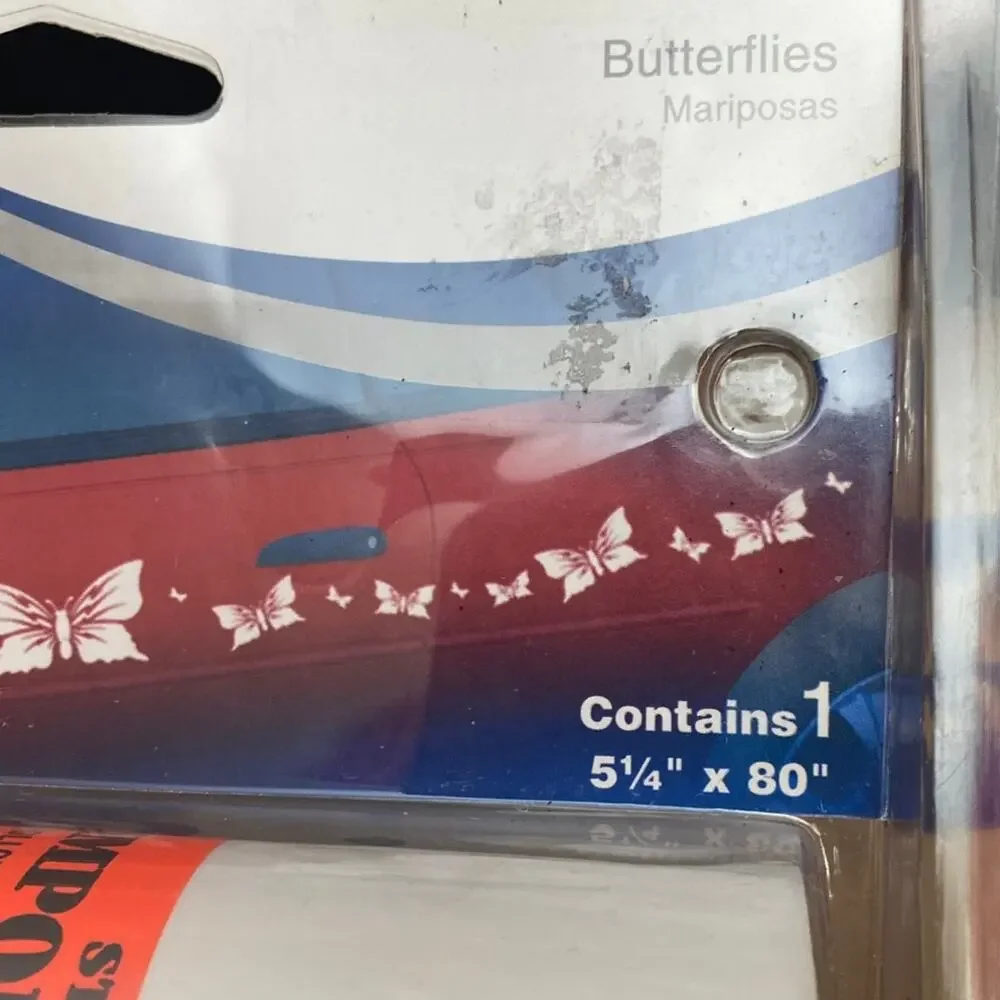 Butterflies Car Decal Window Bumper Door Stickers 5 1/4 x 80 Car Truck NEW